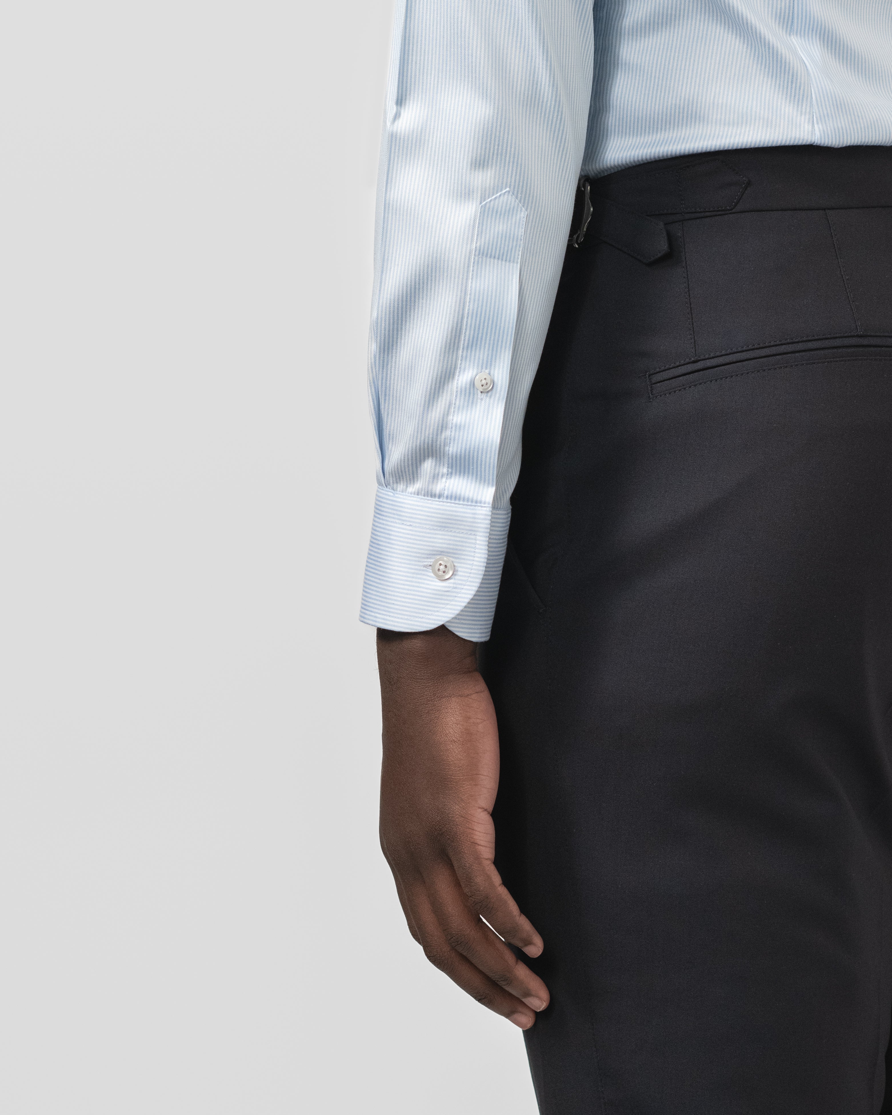 The Lawyer Light Blue Stripe cuff